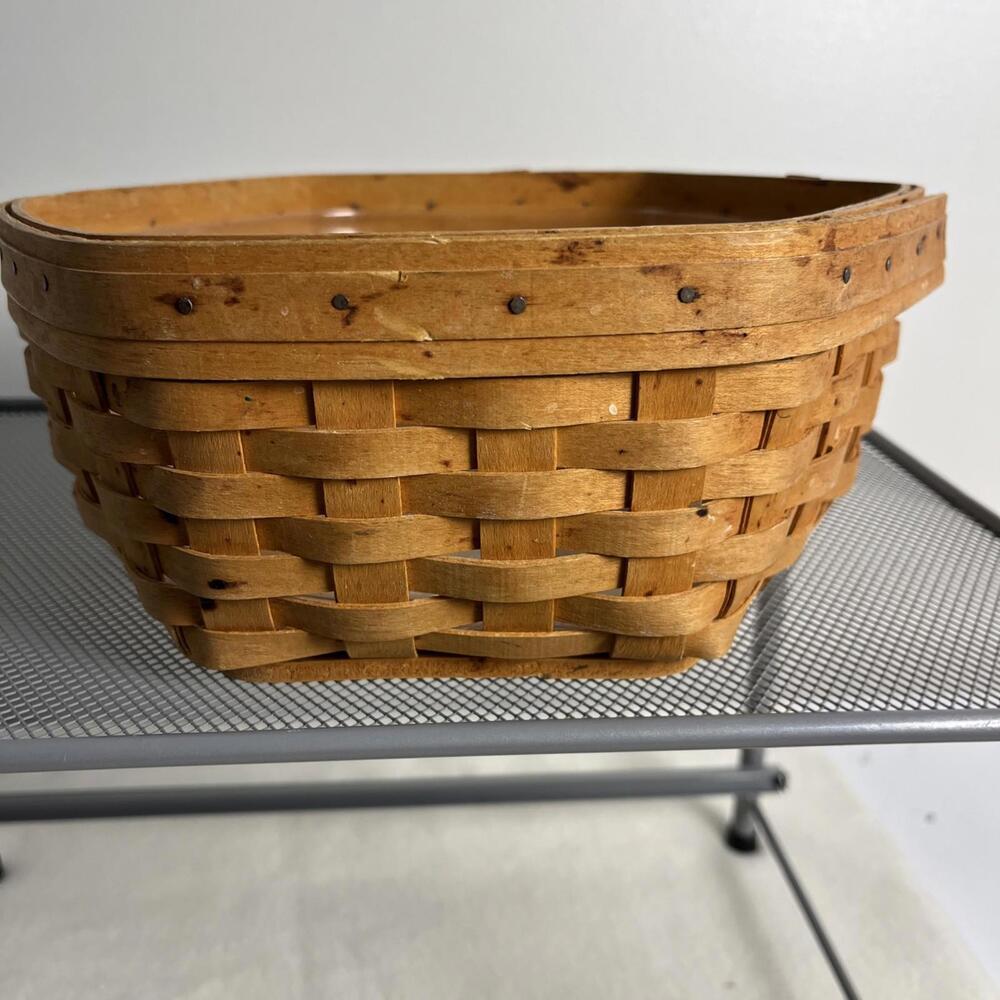 Longaberger Hexagon Basket 1999 with Protector - Picture 4 of 9